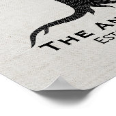 Vingerafdruk Boom Familie Reünie Klasse Linnen Poster (Hoek)