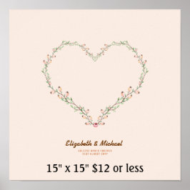 Vingerafdruk Boom Krans Hart Budget Koraal Poster