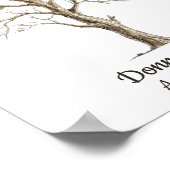 Vingerafdruk Boom Voor Trouwposter Poster (Hoek)