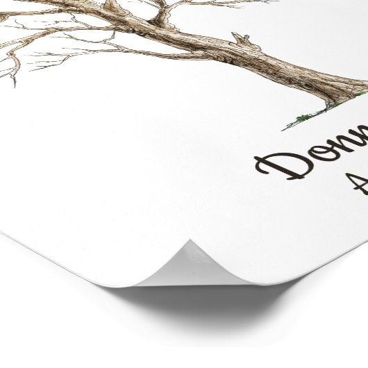 Vingerafdruk Boom Voor Trouwposter Poster (Hoek)