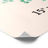 Vingerafdruk Boomkrans Koraal Mint Guestbook Poster (Hoek)