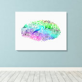 vingerafdruk canvas afdruk (Insitu (Houten vloer))