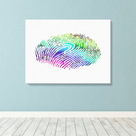 vingerafdruk canvas afdruk (Insitu (Houten vloer))