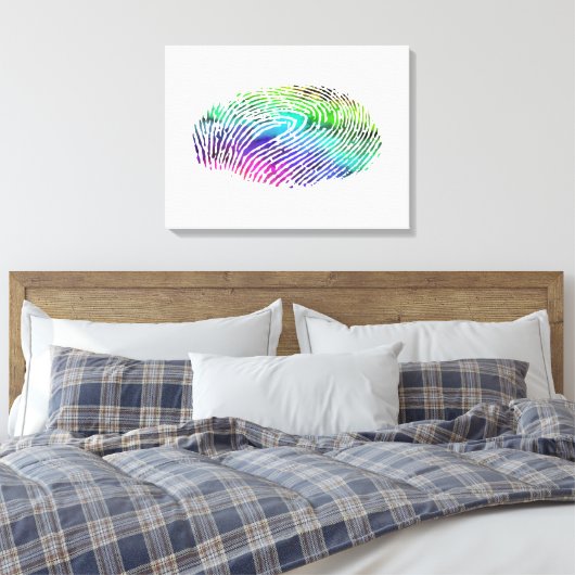 vingerafdruk canvas afdruk (Insitu (Slaapkamer))