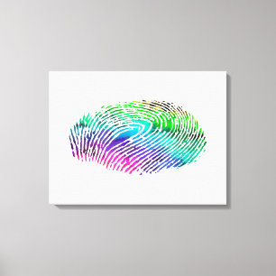 Vingerafdruk Canvas Afdruk