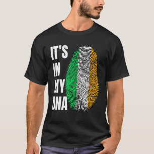 Vingerafdruk DNA Biometrie Ierse Vlag Ierland T-shirt