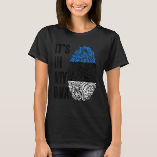 Vingerafdruk DNA Biometrie Vlag Estland T-shirt