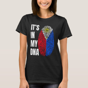 Vingerafdruk DNA Biometrie Vlag Filipijnen T-shirt