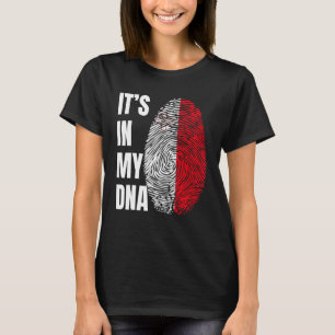 Vingerafdruk DNA Biometrie Vlag Malta T-shirt