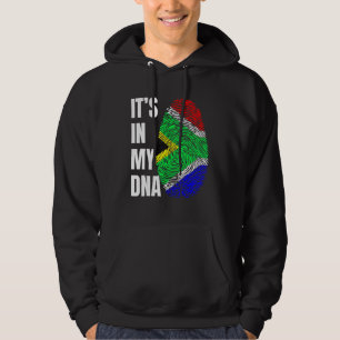 Vingerafdruk DNA Biometrie Vlag Zuid-Afrika Hoodie