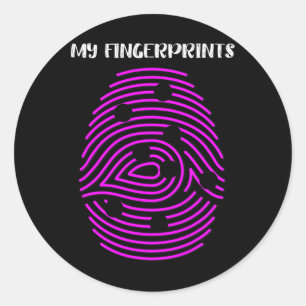 Vingerafdruk Fun T1d Type 1 Diabetes Awareness Vro Ronde Sticker