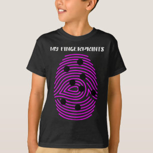 Vingerafdruk Fun T1d Type 1 Diabetes Awareness Vro T-shirt