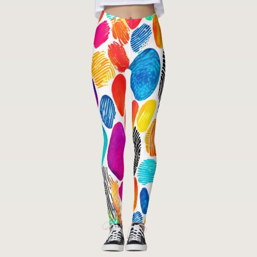 Vingerafdruk Fusion Art Leggings (Voorkant)