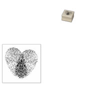 Vingerafdruk hart rubberstempel (Gestempeld)