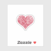 Vingerafdruk hart sticker (Vel)