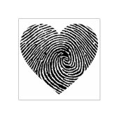 Vingerafdruk Heart Rubber Stempel (Afrduk)