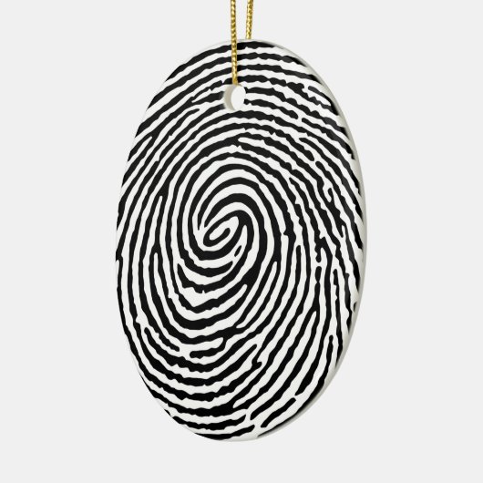 Vingerafdruk Keramisch Ornament (Links)