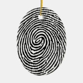 Vingerafdruk Keramisch Ornament (Voorkant)