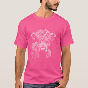 Vingerafdruk Koe Boer Fokker - Galloway Cattle T-shirt