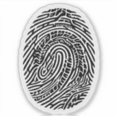 Vingerafdruk Motorrijder Decal — Identiteit Vinyl Sticker (Voorkant)