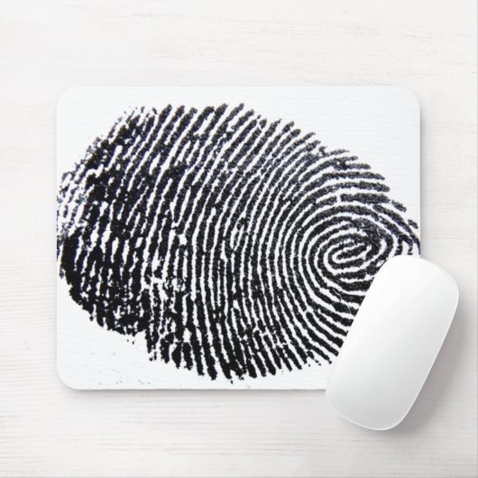 vingerafdruk muismat (Met muis)
