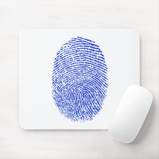 vingerafdruk muismat (Met muis)