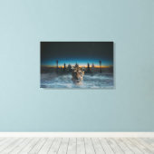 vingerafdruk naar tijgergeest canvas afdruk (Insitu (Houten vloer))