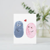 Vingerafdruk paar briefkaart (Staand voorkant)