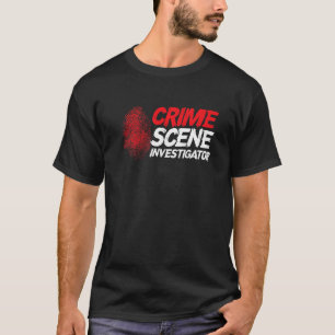 Vingerafdruk Privé Spion Detective Crime Scene Inv T-shirt