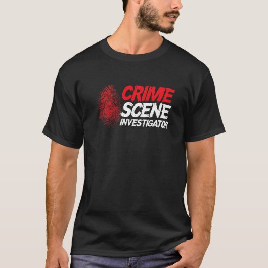 Vingerafdruk Privé Spion Detective Crime Scene Inv T-shirt (Voorkant)