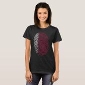 Vingerafdruk Qatar-vlag T-shirt (Voorkant volledig)