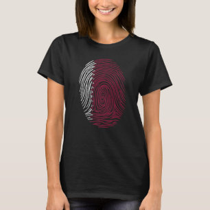 Vingerafdruk Qatar-vlag T-shirt
