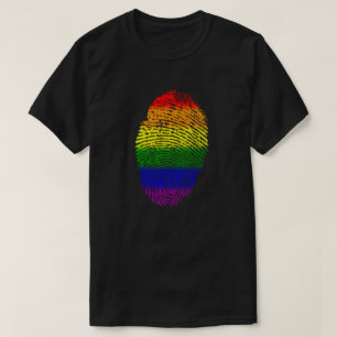 Vingerafdruk Regenboogkleuren T-shirt
