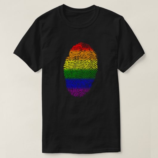 Vingerafdruk Regenboogkleuren T-shirt (Design voorkant)