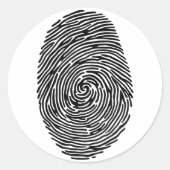 vingerafdruk ronde sticker (Voorkant)