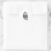 vingerafdruk ronde sticker (Tas)