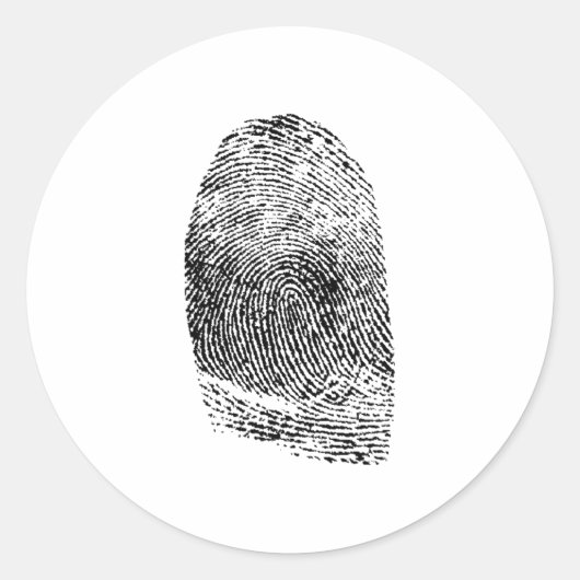 vingerafdruk ronde sticker (Voorkant)