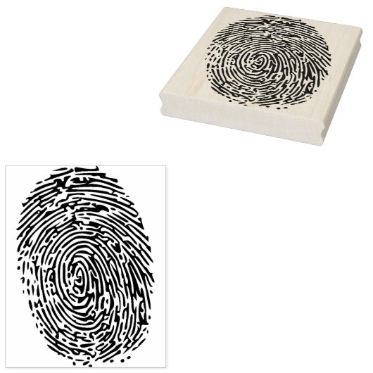 Vingerafdruk Rubber Kunststempel Rubberstempel (Gestempeld)