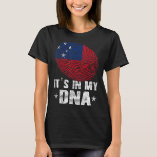 Vingerafdruk Samoa vlag Het zit in mijn DNA T-shirt
