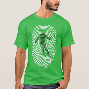 Vingerafdruk Ski Wintersport Skien Skiërs meisje T-shirt