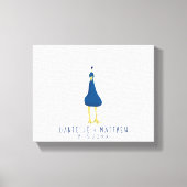 Vingerafdruk Thumbprint Peacock Tail Weddenschap Canvas Afdruk (Voorkant)