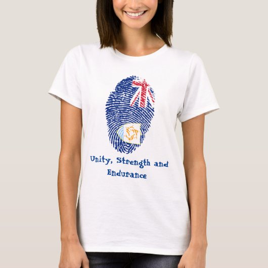 Vingerafdruk van de vlag van Anguilla T-shirt (Voorkant)