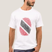 Vingerafdruk van de vlag van Trinidad en Tobago T-shirt (Voorkant)