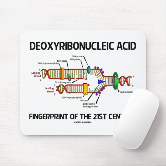 Vingerafdruk van desoxyribonucleïnezuur van de 21e muismat (Met muis)