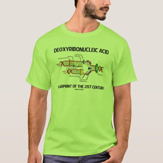 Vingerafdruk van desoxyribonucleïnezuur van de 21e t-shirt (Voorkant)