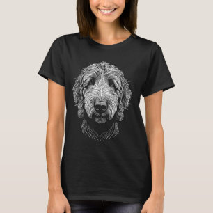 Vingerafdruk van een hond - Labradoodle Dad Mom T-shirt