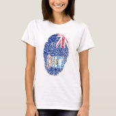 Vingerafdruk van Falkland-vlag T-shirt (Voorkant)