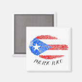 Vingerafdruk van Puerto Rico Magneet (Voorkant / Achterkant)