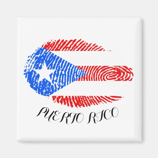 Vingerafdruk van Puerto Rico Magneet (Voorkant)