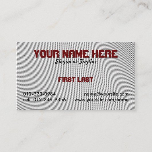 vingerafdruk visitekaartje (Voorkant)